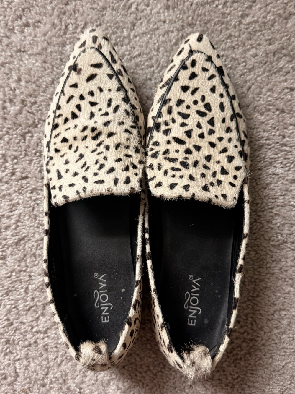 Women's Black and White Speckled Loafers